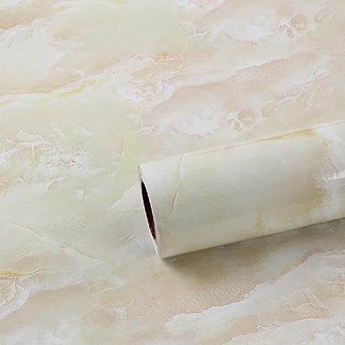 EYCFSJ Möbelaufkleber Beige Marmor Wasserdicht Und Öldicht Aufkleber Schrank Desktop Home Renovation Verdickung Selbstklebendes Papier 60Cmx3M von EYCFSJ