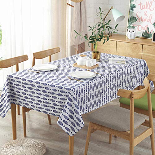 EYCFSJ Tischtuch 1Pcs Blauer Fisch Baumwolle Und Leinen Tischdecke Tischdecke Tee Tischdecke 100X140Cm EYCFSJ Tischtuch 1Pcs Blauer Fisch Baumwolle Und Leinen Tischdecke Tischdecke Tee Tischdecke 100X140Cm von EYCFSJ