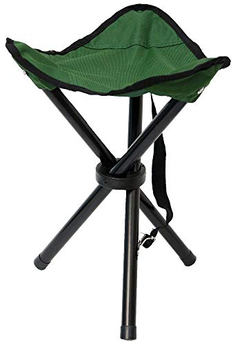 EYEPOWER Camping Hocker Klapphocker Angelhocker Falthocker Campinghocker Dreibein Stuhl Grün von EYEPOWER