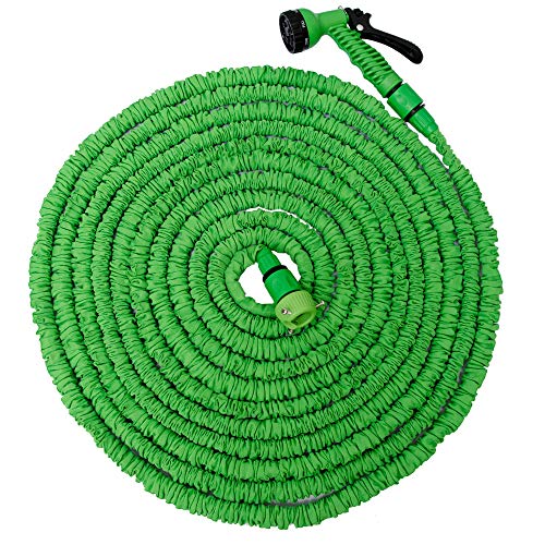 EYEPOWER Hochwertiger Gartenschlauch Flexibler Wasserschlauch Schlauch 10m-30m inkl 7fach Multifunktions Sprühkopf Grün von EYEPOWER