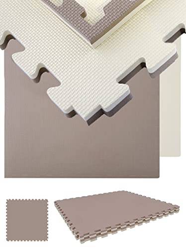 eyepower Extra-Dick: 2,5cm Fitnessmatte 1,6qm - 2er Set 90x90cm Bodenschutzmatte Fitness - Kraftstation Matte Gewichte Hantel Zubehör - Trampolin Matte Puzzlematten Outdoor Sturzmatte Kinder Outdoor von EYEPOWER