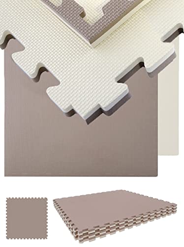 eyepower Extra-Dick: 2,5cm Fitnessmatte 2,4qm - 3er Set 90x90cm Bodenschutzmatte Fitness - Kraftstation Matte Gewichte Hantel Zubehör - Trampolin Matte Puzzlematten Outdoor Sturzmatte Kinder Outdoor von EYEPOWER