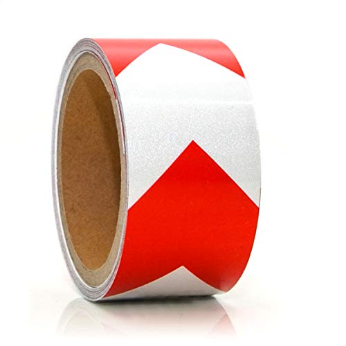 eyepower Reflektorband Selbstklebend 5m x 5cm Reflektierendes Klebeband Rot Weiß von EYEPOWER