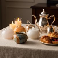 Onyx Zuckerdose Mit Deckel | Handgefertigte Marmor Candy Dish Kaffee Teller von EYESTONESCANADA