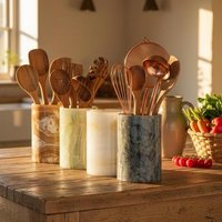 Natürlicher Onyx-Marmor Utensilienhalter Küchentheken-Organizer Natürlicher Onyx-Marmor Utensilienhalter Küchentheken-Organizer von EYESTONESCANADA