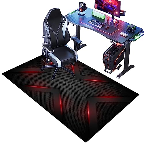 Bodenmatte | Stuhlunterlage | Rutschfest Gaming Stuhlunterlage | Fußbodenschutz für Bürostuhl | Bürostuhlunterlage | Bodenschutzmatte für Laminat | Parkett | Fliesen und Hartböden | 80 x 150 CM von EYEWEB