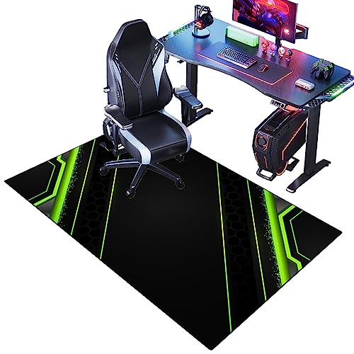 EYEWEB Bürostuhlunterlage | Bodenmatte | Stuhlunterlage | rutschfest Gaming Stuhlunterlage | Fußbodenschutz für Bürostuhl | Bodenschutzmatte Bürostuhl Teppich | Gamer Teppich | 100 x 150 cm von EYEWEB