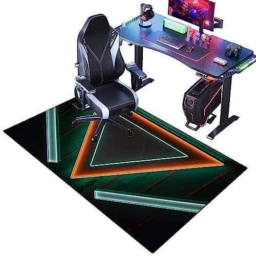 EYEWEB Bürostuhlunterlage | Bodenmatte | Stuhlunterlage | rutschfest Gaming Stuhlunterlage | Fußbodenschutz für Bürostuhl | Bodenschutzmatte Bürostuhl Teppich | Gamer Teppich | 140 x 160 cm von EYEWEB