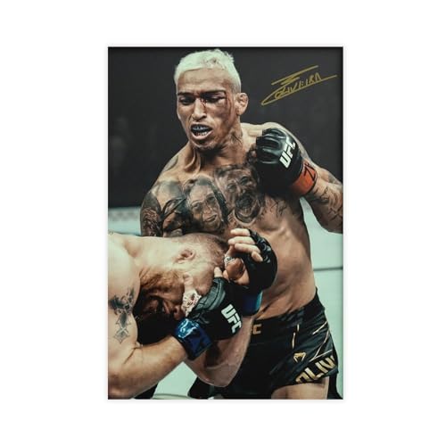 EYEZER Charles Oliveira – Boxer-Poster, Leinwand, Schlafzimmer, Dekoration, Sport, Landschaft, Büro, Raumdekoration, Geschenk, ungerahmt, 40 x 60 cm von EYEZER