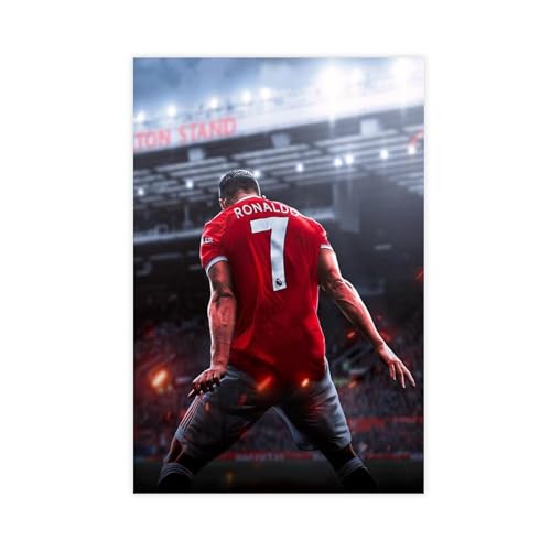 EYEZER Cristiano Ronaldo Poster auf Leinwand, Schlafzimmer, Dekoration, Sport, Landschaft, Büro, Raumdekoration, Geschenk, ungerahmt, 30 x 45 cm von EYEZER