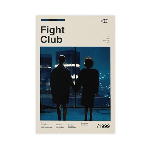 EYEZER Fight Club Vintage-Film-Poster, Leinwand-Poster, Wandkunst, Dekor, Bild, Gemälde für Wohnzimmer, Schlafzimmer, Dekoration, ungerahmt, 30 x 45 cm EYEZER Fight Club Vintage-Film-Poster, Leinwand-Poster, Wandkunst, Dekor, Bild, Gemälde für Wohnzimmer, Schlafzimmer, Dekoration, ungerahmt, 30 x 45 cm von EYEZER