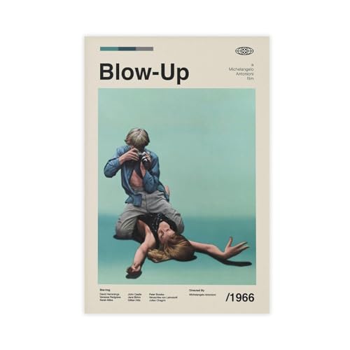 EYEZER Filmposter "Blow Up", Leinwand-Poster, Wandkunst, Dekordruck, Bild, Gemälde für Wohnzimmer, Schlafzimmer, Dekoration, ungerahmt, 40 x 60 cm von EYEZER