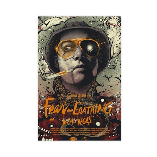 EYEZER Filmposter "Fear And Loathing In Las Vegas", Leinwand-Poster, Wandkunst, Dekordruck, Bild, Gemälde für Wohnzimmer, Schlafzimmer, Dekoration, ungerahmt, 30 x 45 cm von EYEZER