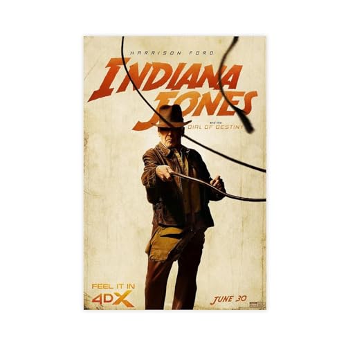 EYEZER Filmposter "Indiana Jones And The Dial of Destiny" 2023, Filmposter auf Leinwand, Schlafzimmer, Dekoration, Sport, Landschaft, Büro, Raumdekoration, Geschenk, ungerahmt, 60 x 90 cm von EYEZER