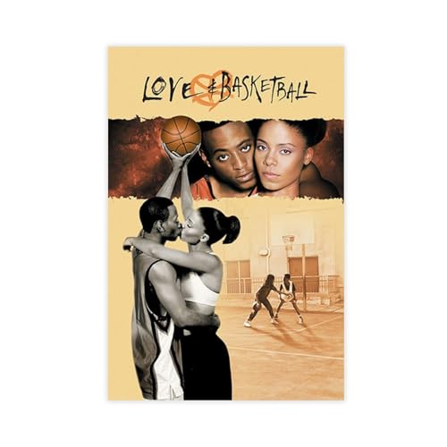 EYEZER Filmposter Love & Basketball – Leinwand-Poster, Schlafzimmer, Dekoration, Sport, Landschaft, Büro, Raumdekoration, Geschenk, ungerahmt, 50 x 75 cm von EYEZER