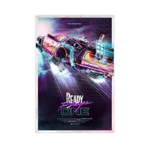 EYEZER Filmposter "Ready Player One", Leinwand-Poster, Wandkunst, Dekor, Bild, Gemälde für Wohnzimmer, Schlafzimmer, Dekoration, ungerahmt, 30 x 45 cm von EYEZER