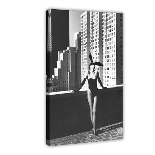 EYEZER Leinwandposter Helmut Newton Charakter Poster Wandkunst Dekor Druck Bild Gemälde für Wohnzimmer Schlafzimmer Dekoration Rahmenstil 50 x 75 cm von EYEZER