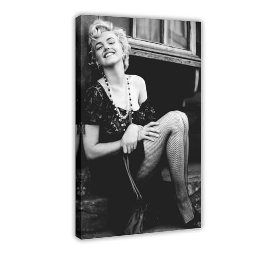 EYEZER Marilyn Monroe Poster Leinwand Poster Schlafzimmer Dekor Sport Landschaft Büro Zimmer Dekor Geschenk Rahmenstil 30 x 45 cm von EYEZER