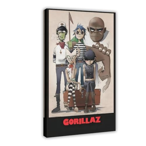 EYEZER Musikposter Rock Gorillaz Poster Leinwand Poster Schlafzimmer Dekor Sport Landschaft Büro Zimmer Dekor Geschenk Rahmenstil 20 x 30 cm von EYEZER