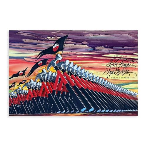 EYEZER Pink Floyd The Wall Hammers Poster, Leinwand, Poster, Schlafzimmer, Dekoration, Sport, Landschaft, Büro, Raumdekoration, Geschenk, ungerahmt, 40 x 60 cm von EYEZER