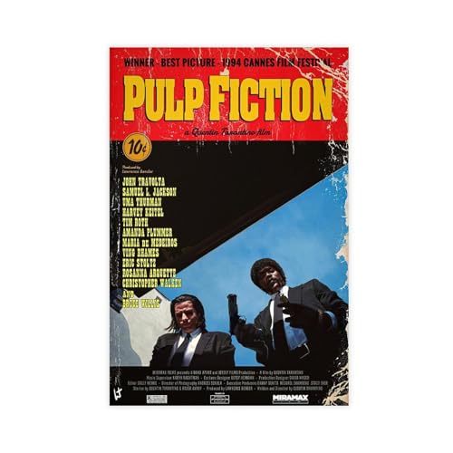 EYEZER Pulp Fiction Poster auf Leinwand, Schlafzimmer, Dekoration, Sport, Landschaft, Büro, Raumdekoration, Geschenk, ungerahmt, 30 x 45 cm von EYEZER