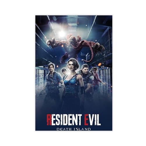 EYEZER Resident Evil Dead Island – Filmposter auf Leinwand, Poster, Wandkunst, Dekor, Bild, Gemälde für Wohnzimmer, Schlafzimmer, Dekoration, ungerahmt, 30 x 45 cm von EYEZER