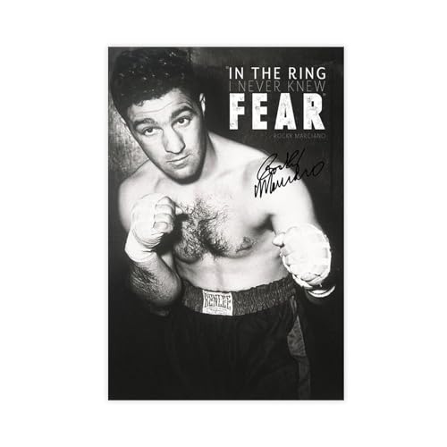 EYEZER Rocky Marciano – Boxer-Poster, Leinwand, Schlafzimmer, Dekoration, Sport, Landschaft, Büro, Raumdekoration, Geschenk, ungerahmt, 40 x 60 cm von EYEZER