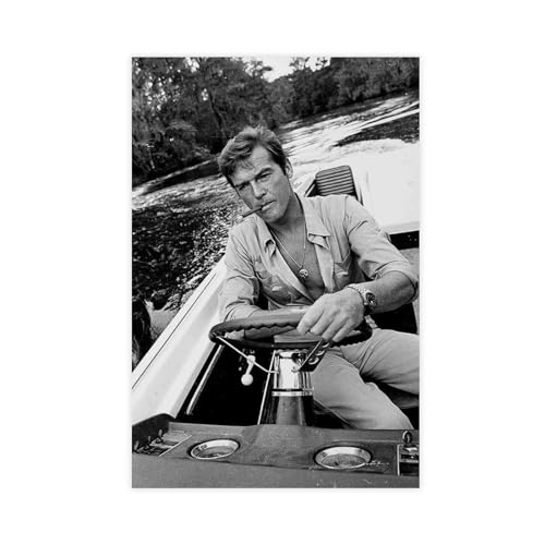EYEZER Roger Moore – Schwarz-Weiß-Poster auf Leinwand, Poster, Wandkunst, Dekordruck, Bild, Gemälde für Wohnzimmer, Schlafzimmer, Dekoration, ungerahmt, 60 x 90 cm EYEZER Roger Moore – Schwarz-Weiß-Poster auf Leinwand, Poster, Wandkunst, Dekordruck, Bild, Gemälde für Wohnzimmer, Schlafzimmer, Dekoration, ungerahmt, 60 x 90 cm von EYEZER
