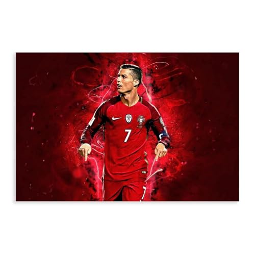 EYEZER Ronaldo Poster auf Leinwand, Wandkunst, Dekordruck, Bild, Gemälde für Wohnzimmer, Schlafzimmer, Dekoration, ungerahmt, 60 x 90 cm von EYEZER