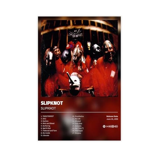 EYEZER Slipknot – Konzertposter auf Leinwand, Poster, Wandkunst, Dekor, Bild, Gemälde für Wohnzimmer, Schlafzimmer, Dekoration, ungerahmt, 30 x 45 cm von EYEZER