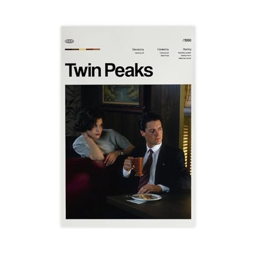 EYEZER Twin Peaks Leinwand-Poster, Wandkunst, Dekordruck, Bild, Gemälde für Wohnzimmer, Schlafzimmer, Dekoration, ungerahmt, 30 x 45 cm von EYEZER