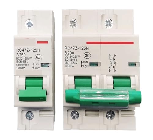 1 x 1P 2P DC Leitungsschutzschalter 80A 100A 125A 150A 200A 250A für 12V 24V 36V 48V 60V 72V 120V Zellen RV Batterie-Leistungsschalter (2P, 63A) von EYJOUTXGG