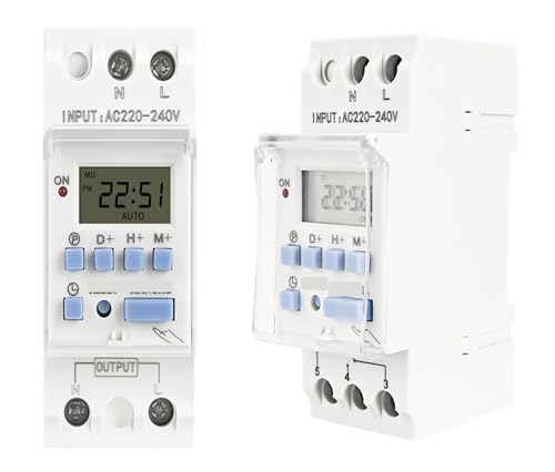 AC 220V 230V 110V DC 12V 24V 48V 15A 30A THC15A Schiene Wöchentliche Zeit Schalter relais Timer Controller(15A,1NO1NC 24V AC DC) von EYJOUTXGG