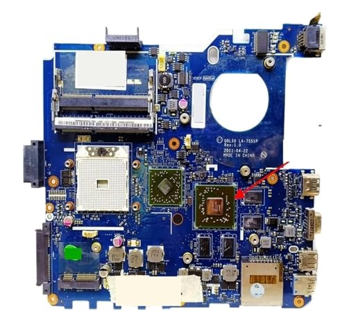 EYJOUTXGG LA-7321P for K43T K43U K43BR K53T X53U K53BR K53TA K53TK Laptop Motherboard LA-7322P LA-7551P LA-7552P UMA GPU Getestet(K43T GPU LA-7551P) von EYJOUTXGG
