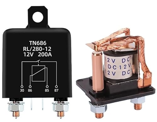 Hochstromrelais Relais 200A 120A 100A 12V 24V Leistung Starkstromrelais Autorelais Motor(200A,48V) von EYJOUTXGG