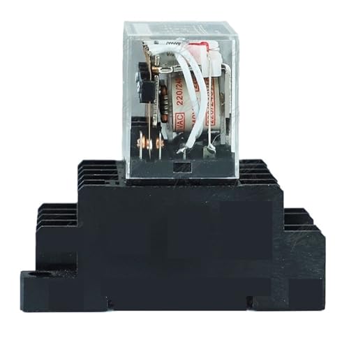 LY4NJ HH64P AC 110V 220V DC 12V DC 24V 14PIN 10A Power Relais Spule 4PDT mit LY3NJ HH62P LY2NJ(HH63P-LY3NJ,AC 110V And Base) von EYJOUTXGG
