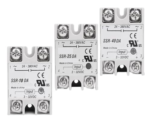 Relais 10A 25A 40A einphasiges Modul 3-32V Eingang DC 24-380V AC Ausgang Hoch SSR-10DA25DA40DA(DD (DC-DC),60A) von EYJOUTXGG