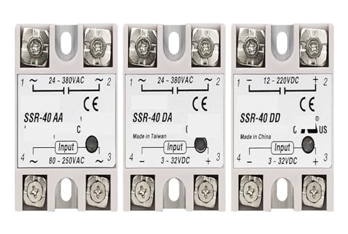 Relaisphase SSR-25DA SSR-40DA SSR-40AA SSR-40DD SSR 10/25/40/60/80/100A for Temperatur(DA,SSR-60A) von EYJOUTXGG