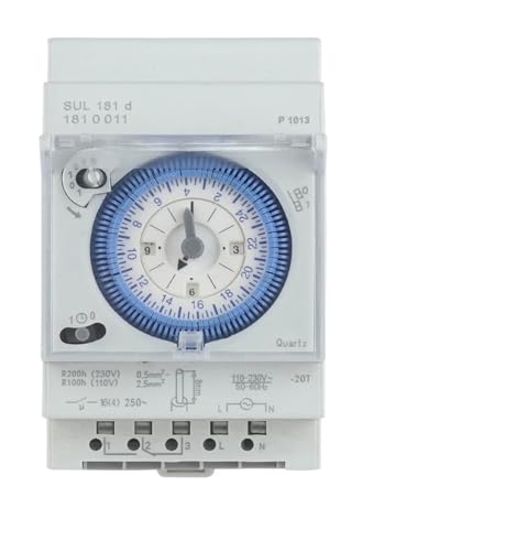 SUL181d Zeitrelais Gleisinstallation Mechanischer Timer 220 V 24-Stunden-Industrie-Zeitsteuerungsschalter SUL181d Zeitrelais Gleisinstallation Mechanischer Timer 220 V 24-Stunden-Industrie-Zeitsteuerungsschalter von EYJOUTXGG