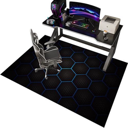 EYKWKB 120 x 160 cm Bodenschutzmatte Bürostuhl Unterlage Kratzfest Schreibtischstuhl Unterlage für Laminat Gaming Bürostuhl Stuhlmatten Bodenschutz Gaming-Stuhl-Unterlage Anti-Rutsch von EYKWKB