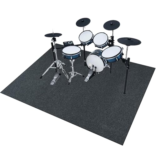EYKWKB 120 x 70 cm Schallschutz Teppich Schallschutzmatte | Drum Teppich Schlagzeugteppich | rutschfeste Trommelteppich Quadratische Schallschutzdecke | Elektrisches Schlagzeug Teppich EYKWKB 120 x 70 cm Schallschutz Teppich Schallschutzmatte | Drum Teppich Schlagzeugteppich | rutschfeste Trommelteppich Quadratische Schallschutzdecke | Elektrisches Schlagzeug Teppich von EYKWKB