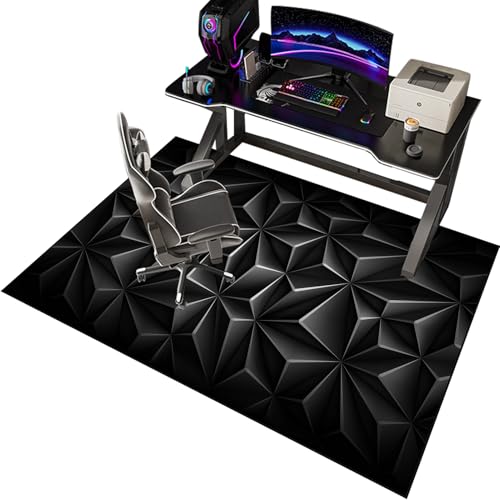 EYKWKB 140 x 180 cm Bodenschutzmatte für Hartböden Gaming bürostuhl Unterlage Schreibtischstuhl Unterlage für Laminat Gaming Teppich Teppich-Stuhlmatte Bürostuhlunterlage Bodenmatte Stuhlunterlage von EYKWKB