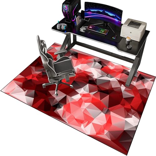 EYKWKB 150 x 180 cm Gaming Bürostuhl Unterlage, Bodenschutzmatte für Hartböden, Schreibtischstuhl Unterlage, Stuhl Unterlage Schreibtisch, Gaming Teppich für Stuhl, Computerstuhl Teppiche von EYKWKB