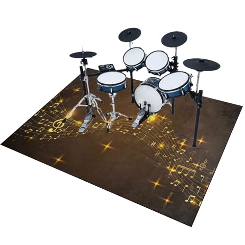 EYKWKB 180 x 160 cm Schallschutz Teppich Schallschutzmatte | Drum Teppich Schlagzeugteppich | rutschfeste Trommelteppich Quadratische Schallschutzdecke | Elektrisches Schlagzeug Teppich von EYKWKB