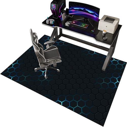 EYKWKB 80 x 120 cm Bodenschutzmatte für Teppichboden Gaming Bürostuhl Stuhlmatten Unterlage Schreibtischstuhl Gaming Teppich Schreibtischstuhl Bürostuhl Unterlage Stuhlmatte für Harte böden von EYKWKB