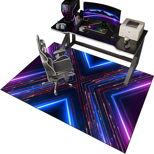 EYKWKB 80 x 120 cm Gaming Bürostuhl Unterlage, Bodenschutzmatte für Hartböden, Schreibtischstuhl Unterlage, Stuhl Unterlage Schreibtisch, Gaming Teppich für Stuhl, Computerstuhl Teppiche von EYKWKB