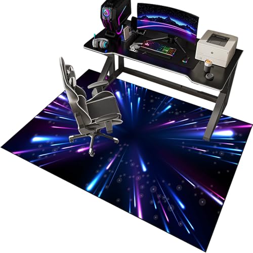 EYKWKB 80 x 120 cm Gaming Teppich für Stuhl - Bürostuhl Teppich Unterlage - Bodenschutzmatte für Hartböden und Teppich - Computerstuhl Teppiche - Bürostuhl Matte - rutschfest Bürostuhlunterlage von EYKWKB