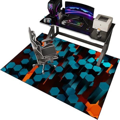 EYKWKB 90 x 120 cm Schreibtischstuhl Unterlage für Laminat - Gaming Bürostuhl Stuhlmatten - Bodenschutzmatte Bürostuhl Bürostuhlunterlage - Bürostuhl Unterlage - Gaming Teppich für Stuhl von EYKWKB