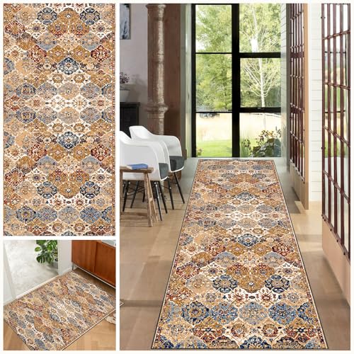 EYKWKB Korridor Teppich Flur Läufer Teppich Läufer Flur rutschfest Korridor Küchenteppich Waschbar, 40 x 60 cm Flurläufer Teppichläufer Lang for Corridor Schlafzimmer Wohnzimmer Meterware Anpassbar von EYKWKB
