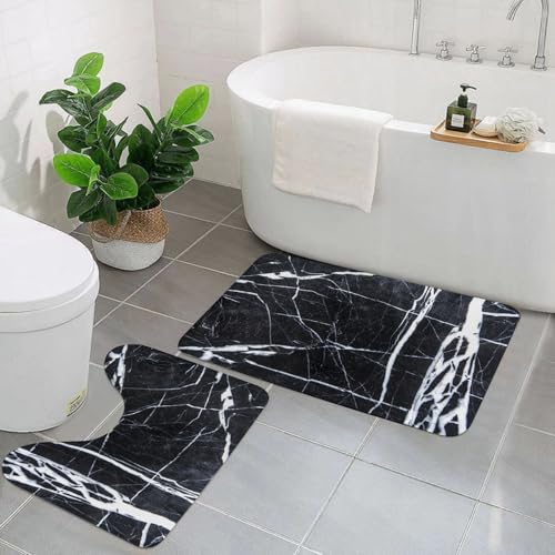 EYLOZS Badezimmerteppich Set 2 Teilig Waschbar rutschfeste Badematte Toilettenmatte Weich Saugfähige Badteppiche,Marmor, natürlicher Edelstein Grunge Nostalgische Marmorarchitektur EYLOZS Badezimmerteppich Set 2 Teilig Waschbar rutschfeste Badematte Toilettenmatte Weich Saugfähige Badteppiche,Marmor, natürlicher Edelstein Grunge Nostalgische Marmorarchitektur von EYLOZS